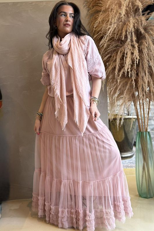 Atik Bubble Sleeve Top Rose /14=